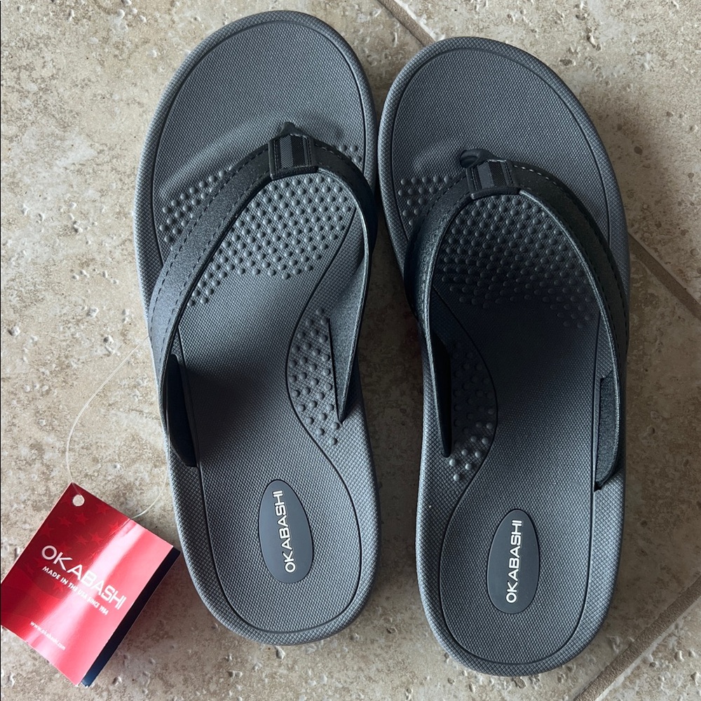 Okabashi Charcoal Sandals - Mariner - NWT - multiple sizes